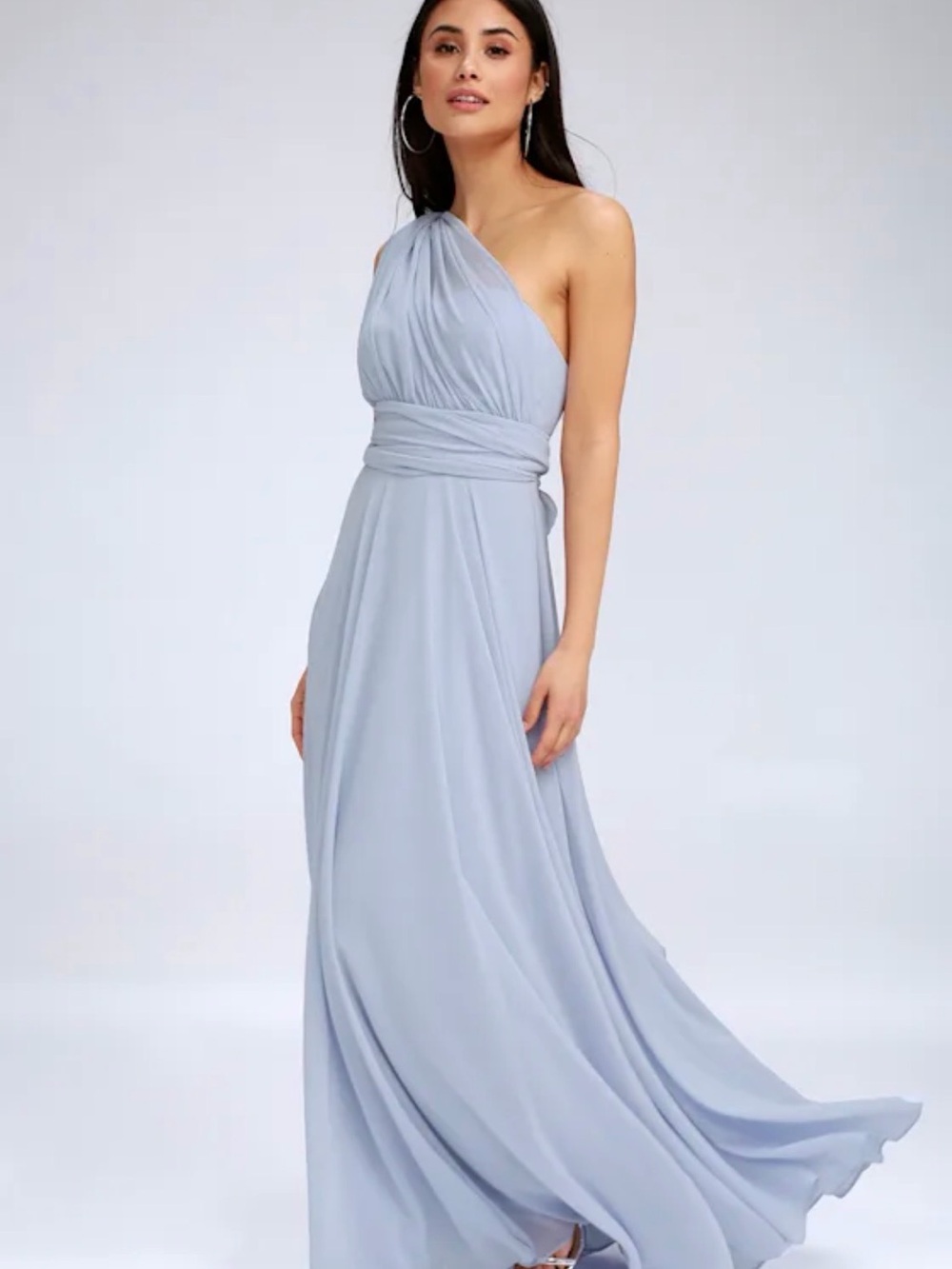 Lulu's Magical Evening Periwinkle Blue Convertible Maxi Dress